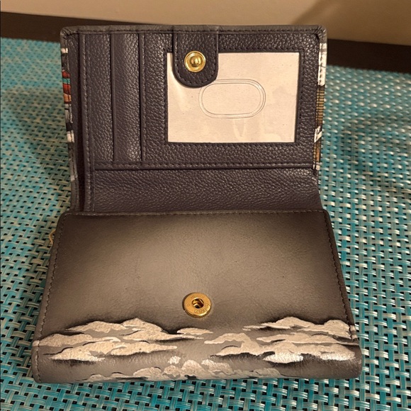 Anuschka Genuine Leather Hand-Painted Tri Fold Wallet - Picture 7 of 13